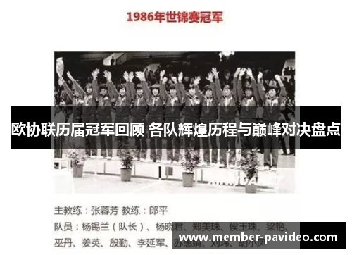欧协联历届冠军回顾 各队辉煌历程与巅峰对决盘点